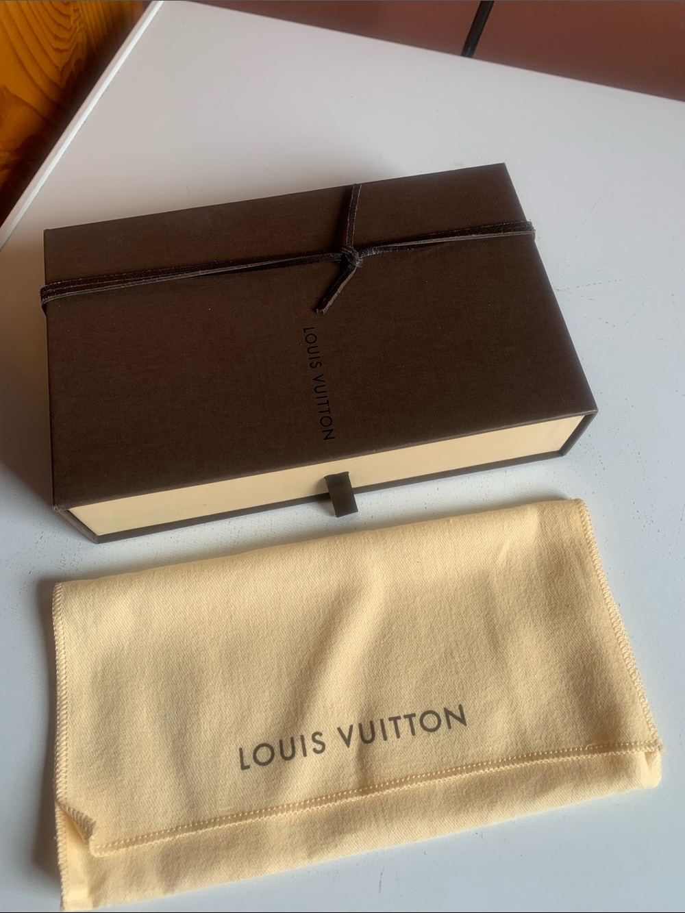 Louis Vuitton Box and Dust Bag - Chocolate Brown and Cream